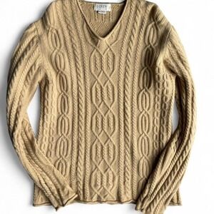 J Crew True Vintage Cable Knit Layering Knit Made in‎ Hong Kong 100% wool